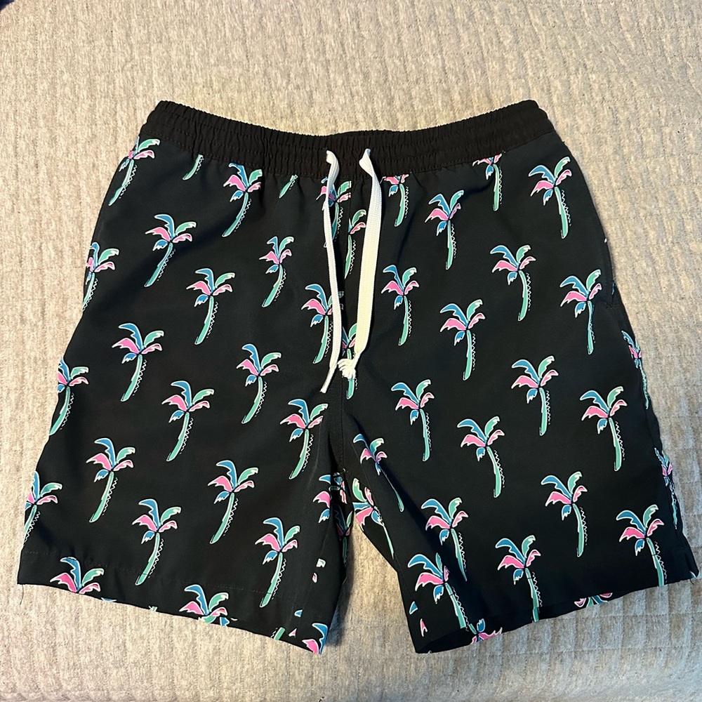 Chubbies Black Palm Print Swim Shorts